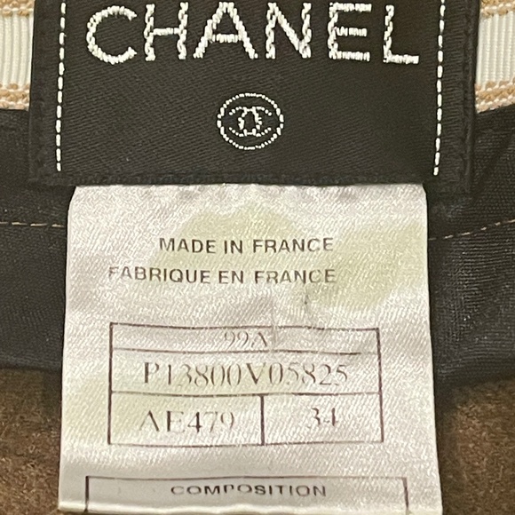 Chanel Light Brown High Waist Heather Straight Leg Pants. Size 34 - Picture 12 of 14